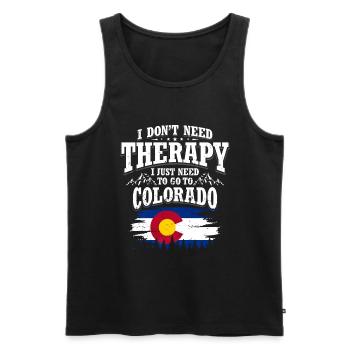 Colorado - Débardeur bio Premium Homme - noir - Devant - Michal (187cm)