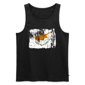 Zypern - Männer Premium Bio Tank Top - Schwarz - Vorne - Michal (187cm)