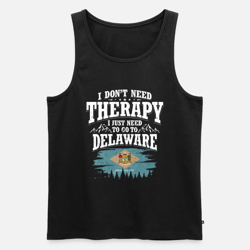 Delaware - Männer Premium Bio Tank Top - Schwarz