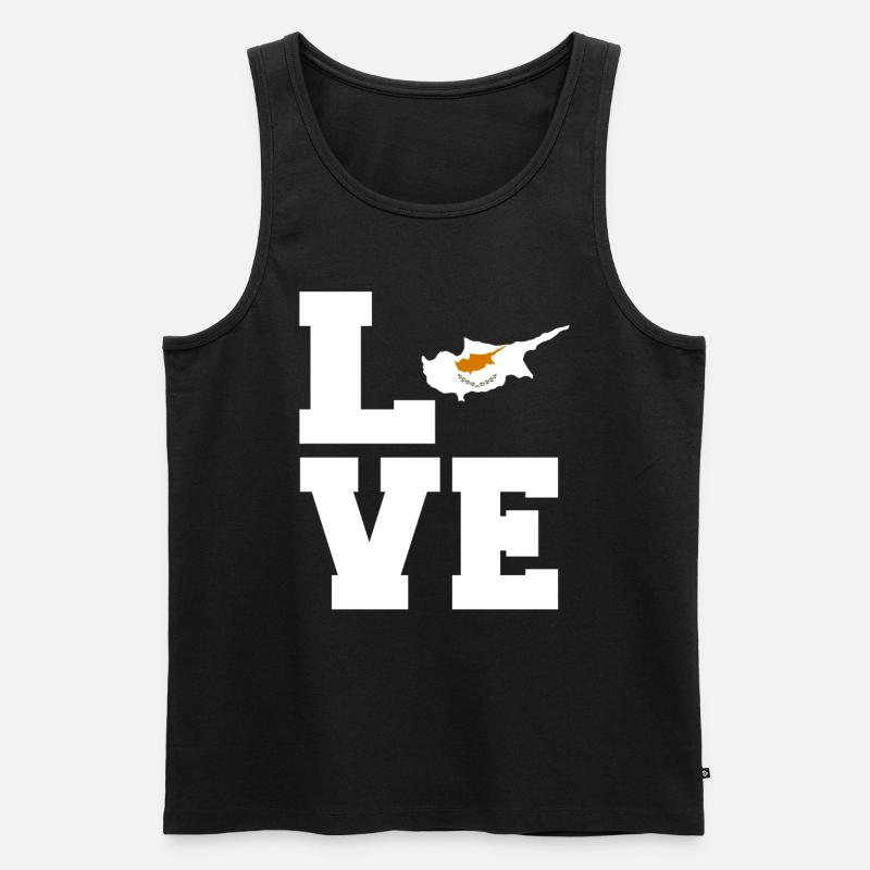 Zypern - Männer Premium Bio Tank Top - Schwarz