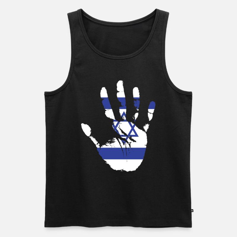 Israel - Männer Premium Bio Tank Top - Schwarz