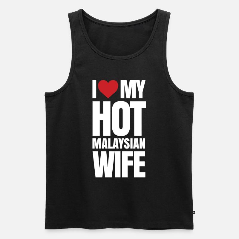 Malaysia - Männer Premium Bio Tank Top - Schwarz
