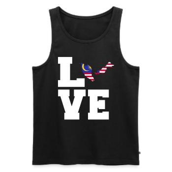 Malaysia - Männer Premium Bio Tank Top - Schwarz - Vorne - AI Model Male 178 light (178cm)