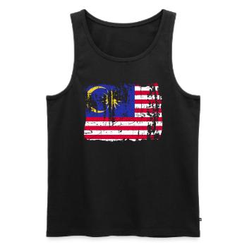 Malaysia - Männer Premium Bio Tank Top - Schwarz - Vorne - AI Model Male 178 light (178cm)