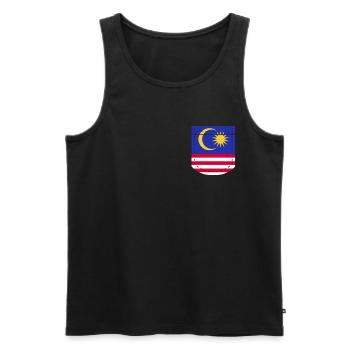 Malaysia - Männer Premium Bio Tank Top - Schwarz - Vorne - AI Model Male 178 light (178cm)