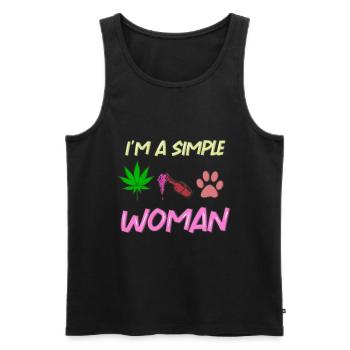 Cannabis - Débardeur bio Premium Homme - noir - Devant - Michal (187cm)