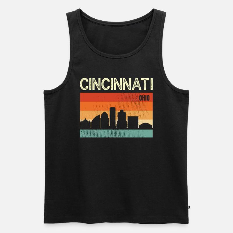 Cincinnati, Ohio - Männer Premium Bio Tank Top - Schwarz