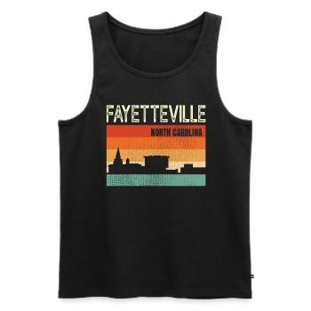 Fayetteville North Carolina - Männer Premium Bio Tank Top - Schwarz - Vorne - Michal (187cm)