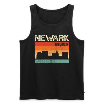 Newark New Jersey - Men's Premium Organic Tank Top - black - Front - AI Model Male 178 light (178cm)