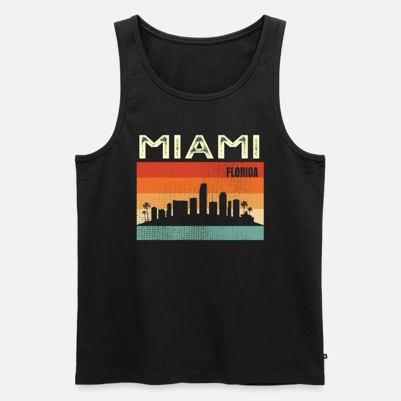 Miami, Florida - Männer Premium Bio Tank Top - Schwarz