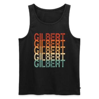 Gilbert Arizona - Männer Premium Bio Tank Top - Schwarz - Vorne - AI Model Male 178 light (178cm)