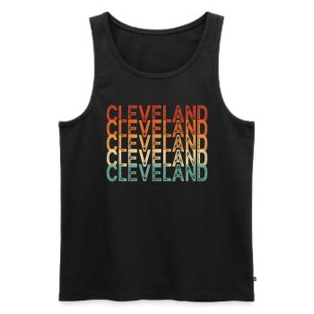 Cleveland Ohio - Männer Premium Bio Tank Top - Schwarz - Vorne - Michal (187cm)