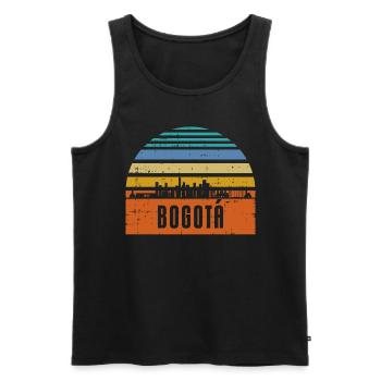 Bogotoa colombian skyline - Men's Premium Organic Tank Top - black - Front - Michal (187cm)