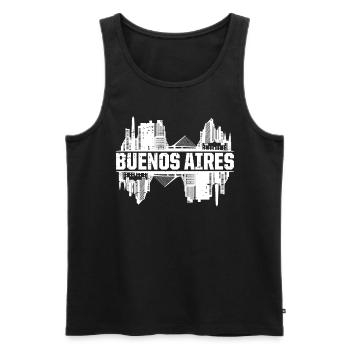 Buenos Aires Argentine Skyline - Débardeur bio Premium Homme - noir - Devant - AI Model Male 178 light (178cm)