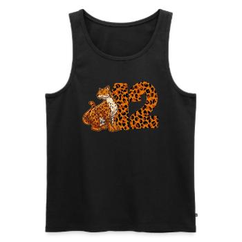 12 years old boy birthday Jaguar - Men's Premium Organic Tank Top - black - Front - AI Model Male 178 light (178cm)