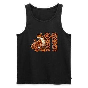 11 years old boy birthday Jaguar - Men's Premium Organic Tank Top - black - Front - AI Model Male 178 light (178cm)