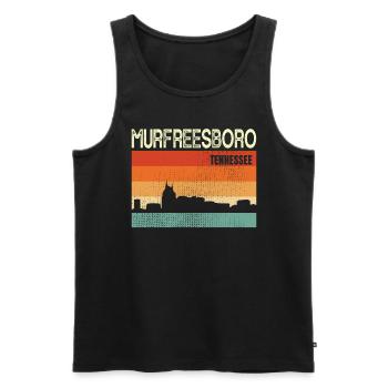 Murfreesboro - Men's Premium Organic Tank Top - black - Front - Michal (187cm)