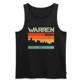 Labyrinth - Männer Premium Bio Tank Top - Schwarz - Vorne - AI Model Male 178 light (178cm)