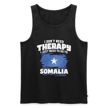Somalia - Men's Premium Organic Tank Top - black - Front - AI Model Male 178 light (178cm)
