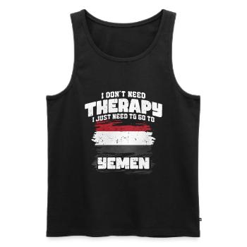 Jemen - Männer Premium Bio Tank Top - Schwarz - Vorne - Michal (187cm)