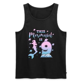 Diese Meerjungfrau ist 9 - Männer Premium Bio Tank Top - Schwarz - Vorne - Michal (187cm)