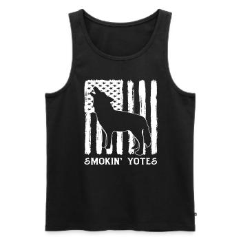Coyote Coyote Hunting Gift - Men's Premium Organic Tank Top - black - Front - Michal (187cm)