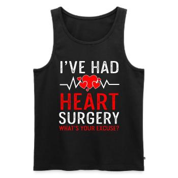 Open Heart Surgery Gift - Men's Premium Organic Tank Top - black - Front - Michal (187cm)