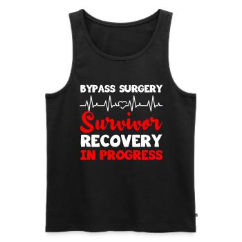 Open Heart Surgery Gift - Men's Premium Organic Tank Top - black - Front - Michal (187cm)