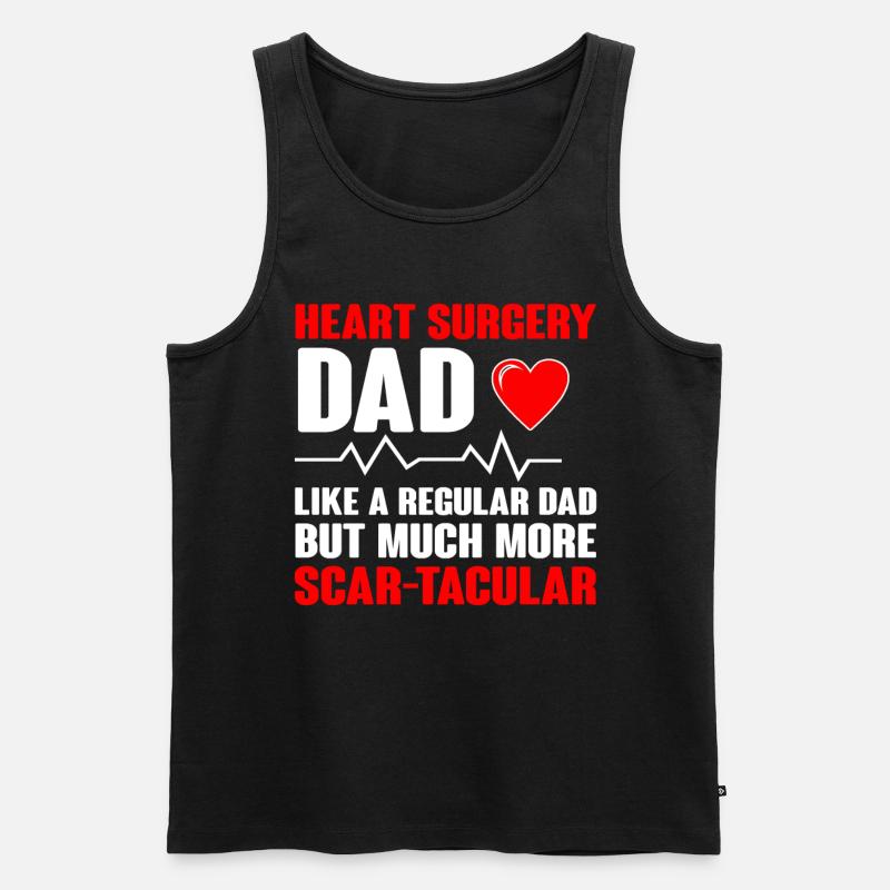 Operation Am Offen Herzen Geschenk - Männer Premium Bio Tank Top - Schwarz