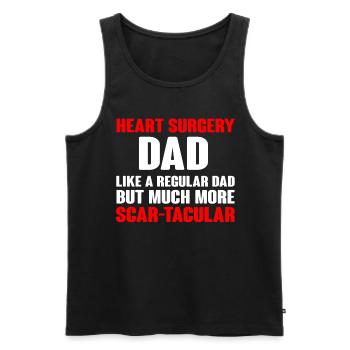 Open Heart Surgery Gift - Men's Premium Organic Tank Top - black - Front - Michal (187cm)
