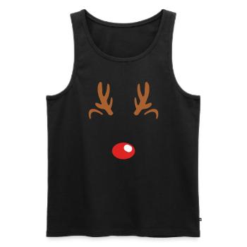 Rentier Umriss - Männer Premium Bio Tank Top - Schwarz - Vorne - AI Model Male 178 light (178cm)