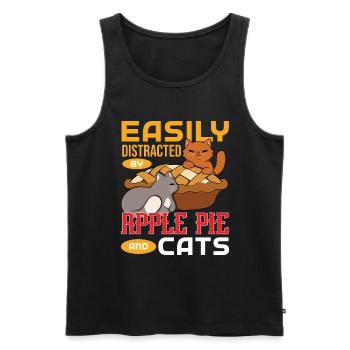 Apple pie - Men's Premium Organic Tank Top - black - Front - AI Model Male 178 light (178cm)