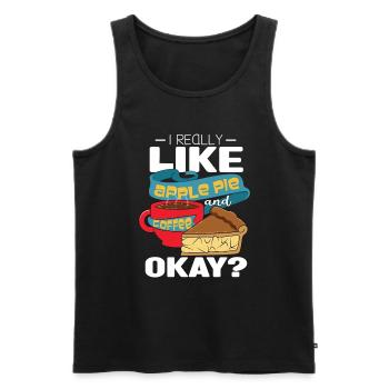 Apple pie - Men's Premium Organic Tank Top - black - Front - AI Model Male 178 light (178cm)