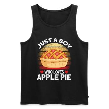 Apple pie - Men's Premium Organic Tank Top - black - Front - AI Model Male 178 light (178cm)