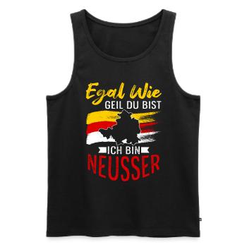 Egal Wie Geil Du Bist Ich Bin Neusser - Männer Premium Bio Tank Top - Schwarz - Vorne - Michal (187cm)