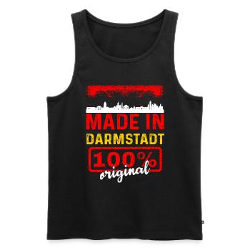Darmstadt - Männer Premium Bio Tank Top - Schwarz - Vorne - Michal (187cm)
