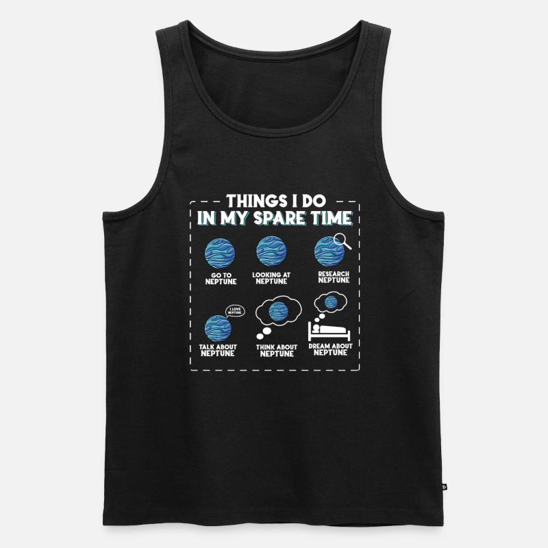 Neptun - Männer Premium Bio Tank Top - Schwarz