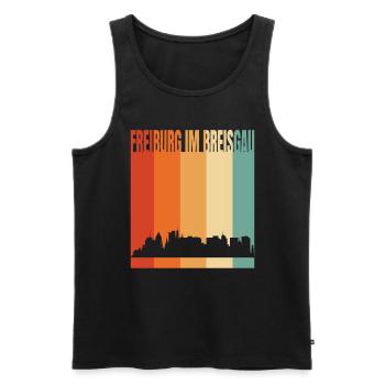 Freiburg - Männer Premium Bio Tank Top - Schwarz - Vorne - AI Model Male 178 light (178cm)