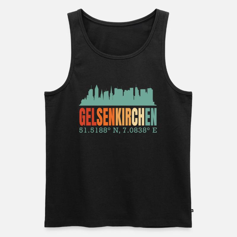 Gelsenkirchen - Männer Premium Bio Tank Top - Schwarz