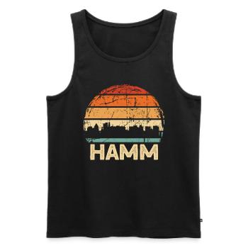 Hamm - Männer Premium Bio Tank Top - Schwarz - Vorne - Michal (187cm)
