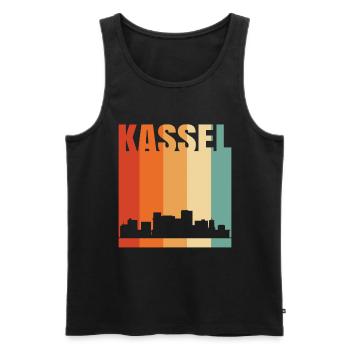 Kassel - Männer Premium Bio Tank Top - Schwarz - Vorne - Michal (187cm)