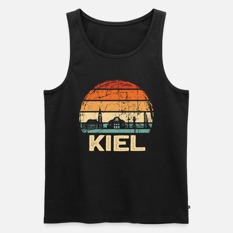 Kiel - Männer Premium Bio Tank Top - Schwarz