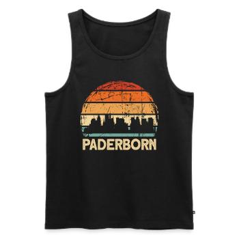 Paderborn - Débardeur bio Premium Homme - noir - Devant - AI Model Male 178 light (178cm)