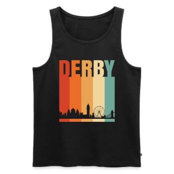 Derby - Men's Premium Organic Tank Top - black - Front - AI Model Male 178 light (178cm)