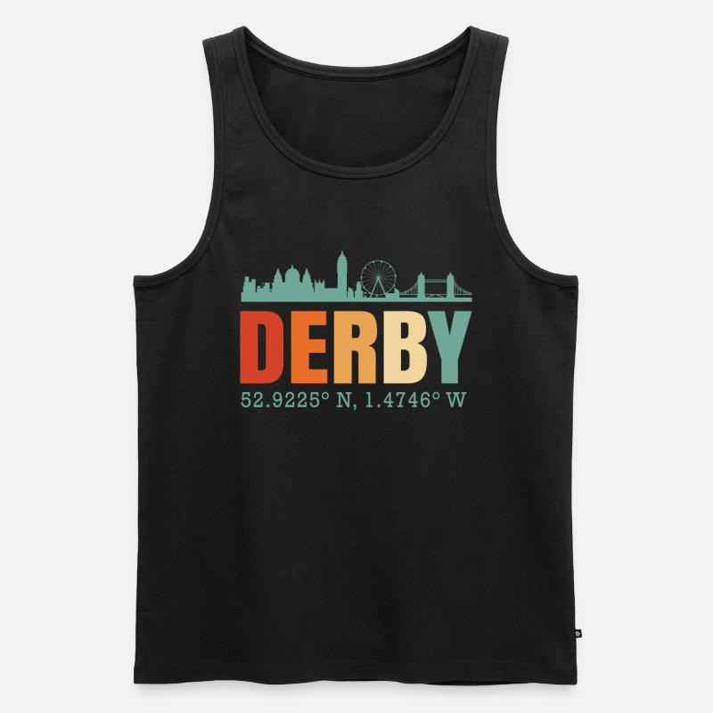 Derby - Männer Premium Bio Tank Top - Schwarz