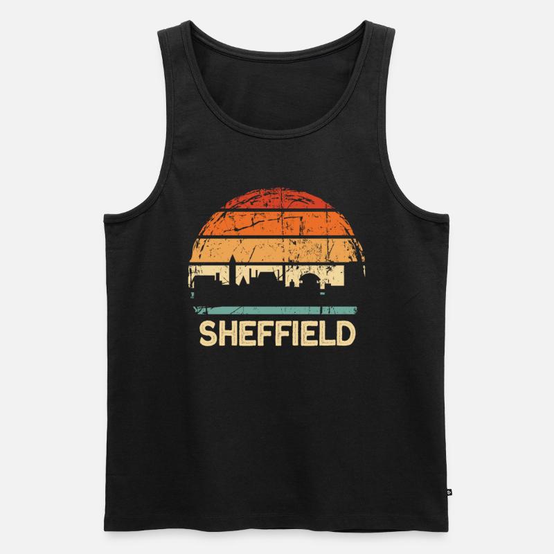 Sheffield - Männer Premium Bio Tank Top - Schwarz