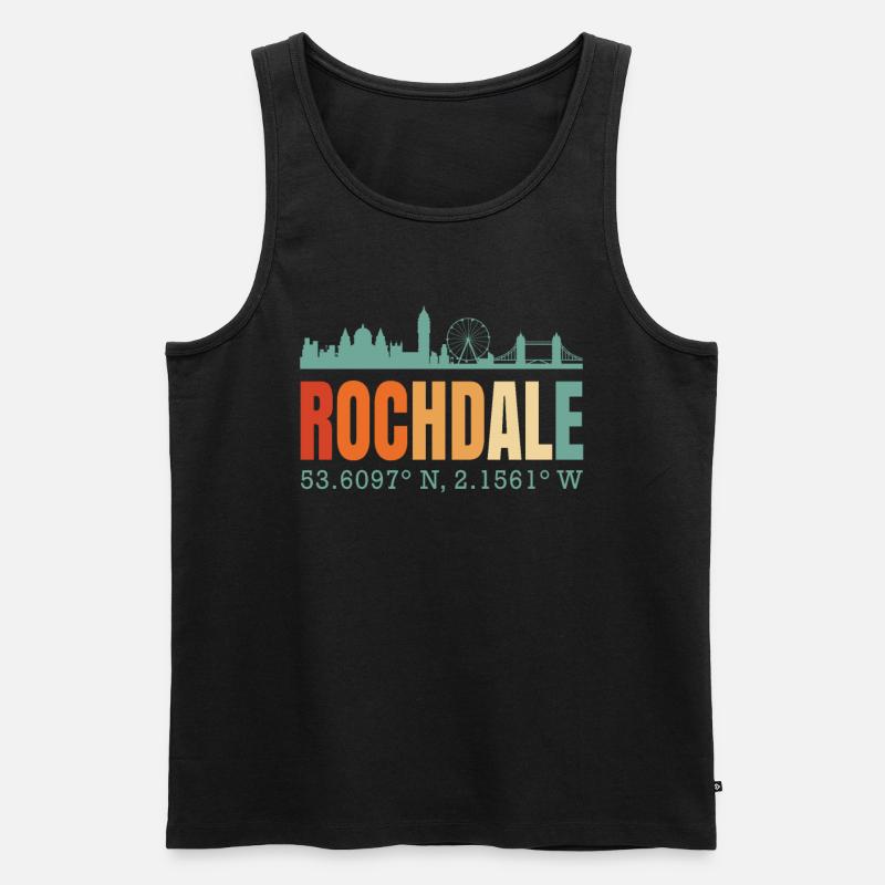 Rochdale - Männer Premium Bio Tank Top - Schwarz