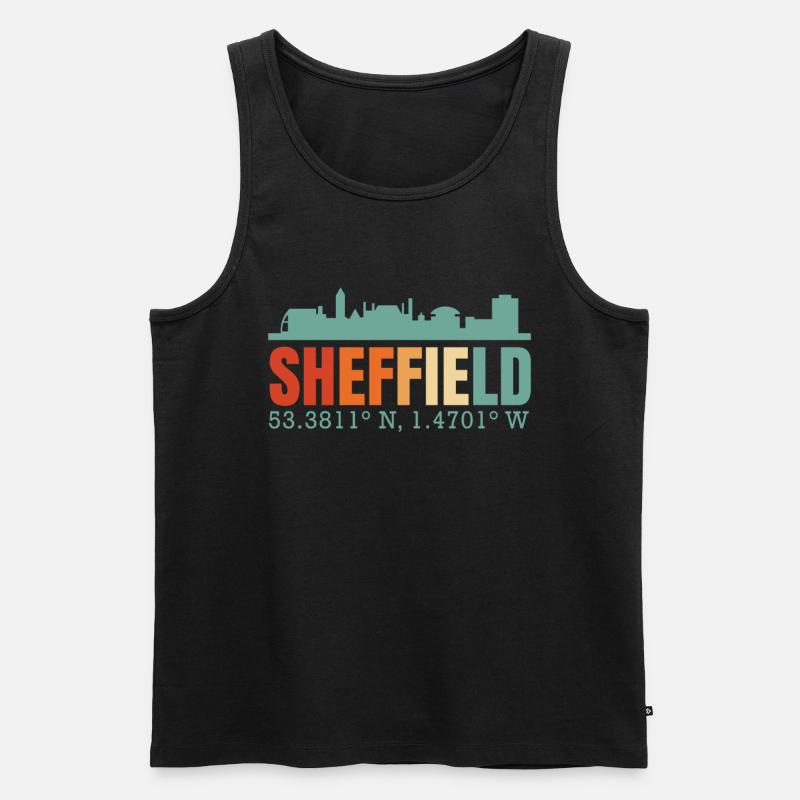 Sheffield - Männer Premium Bio Tank Top - Schwarz