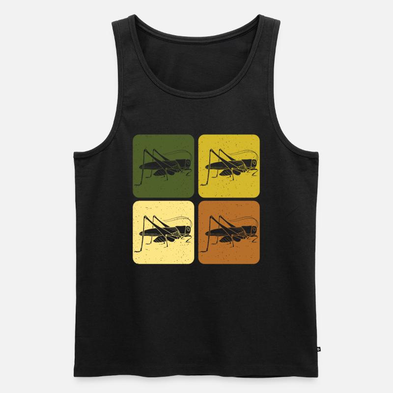 Grashüpfer - Männer Premium Bio Tank Top - Schwarz