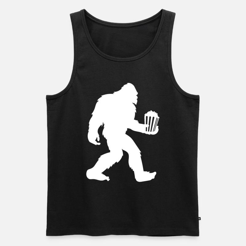 Popcorn - Männer Premium Bio Tank Top - Schwarz